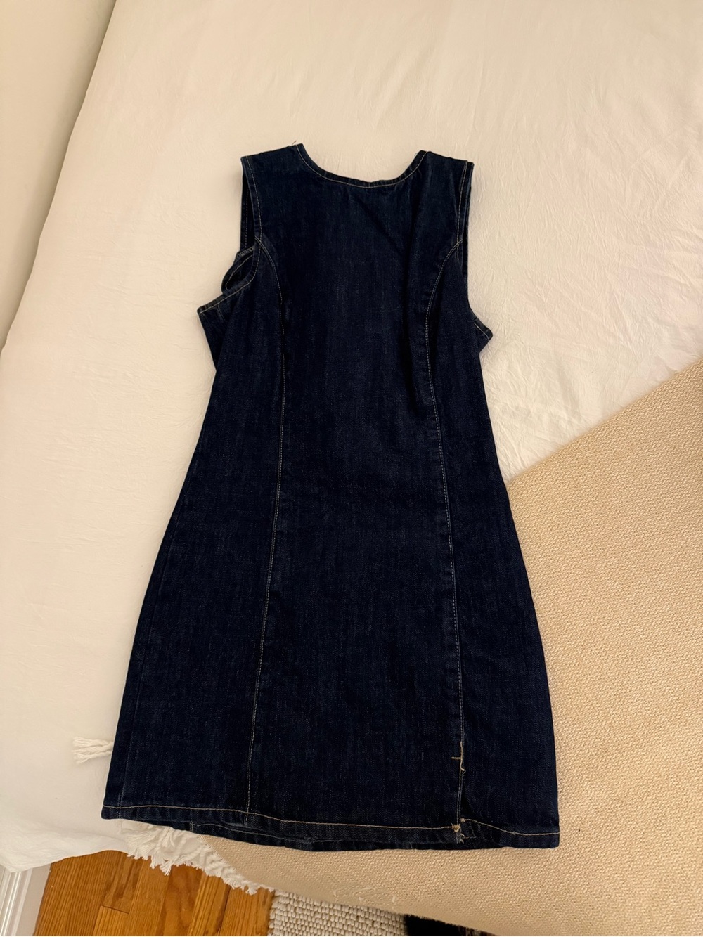Zara Dark Denim Sleeveless Shift Dress